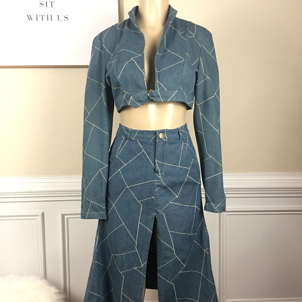 Short Jacket and Skirt Set